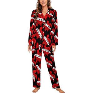 Zeeschildpad duikvlag lange mouw pyjama sets voor vrouwen klassieke nachtkleding nachtkleding zachte pyjama loungesets