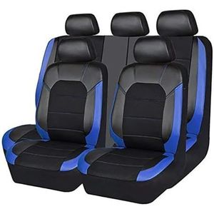 Beschermhoes Autostoel Voor VW Voor Tiguan Voor ID4 Custom All Inclusive Beschermende Stoelhoes Universele Autostoelkussen(Black Blue)