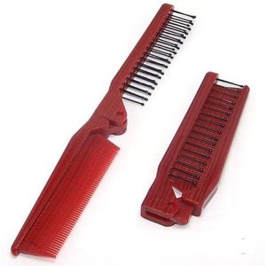 JIAWEILI Draagbare reiskam borstel combinatie opvouwbare antistatische opvouwbare kam voor hoofdmassage