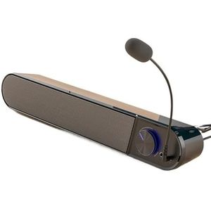 Computerluidspreker met microfoon Desktop-soundbar Subwoofer-luidsprekers USB AUX-bedrade soundbar Geschikt for Macbook Laptop Notebook PC-luidspreker(With Mic)