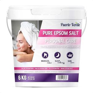 Puerto Verde • Puur Epsom Zout 6 Kg. Geconcentreerde bron van Magnesium. Badzout en Persoonlijke Verzorging. Snel Oplossende Epsomzout voor Spierontspanning en Goede Slaap. Spaanse Productie.
