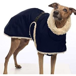 Winter Verdikte Warme Hondenjas Kleding Whippet Greyhound Labrador Herderjas Jas Fleece Gevoerde Hondenjas Buiten Winddicht Waterdicht Verdikte Warme Hondenjas Kleding,Marineblauw,3XL