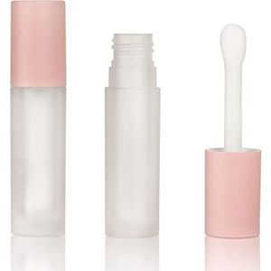 COSIDEA 24 stks Lege 5 ml grote borstel lipgloss buis Roze ronde lipgloss buizen container met grote doe voet wand cosmetische verpakking containers