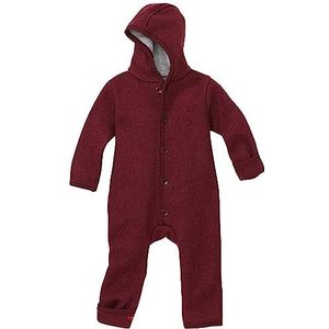 Disana Walk-Overall, 100% biologische merinowol GOTS, IVN Best | met omklapbare manchetten | Newborn baby peuters kind unisex | Made in Germany, cassis, 74-80