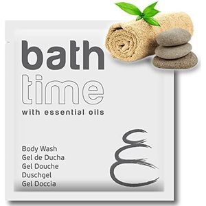 GPQ Bath Time Douchegel, 400 stuks x 8 g, 91% natuurlijke oorsprong, Amenities Hotel, met etherische oliën, zonder parabenen, hotel, landelijk huis, vakantiewoning, B & B ... Gemaakt in Spanje