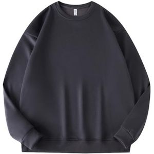 Leader of the Beauty Unisex oversized sweatshirt met ronde hals heren pullover truien lange mouwen herfst outfits 2024, Donkergrijs, S