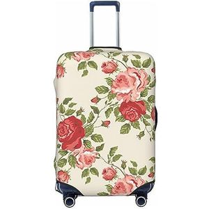 Bagage Covers Retro Bloem Print Elastische Beschermende Wasbare Bagage Cover Reizen Stofdichte Koffer Cover Voor 18-32 Inch Bagage, Zwart, XL