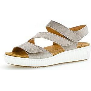 Gabor Damessandalen, riempjessandalen, losse inlegzool, beste pasvorm, Beige schelp 62, 40 EU