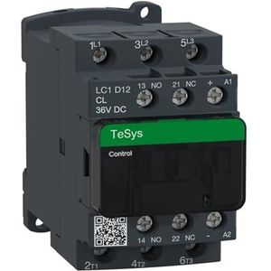 ALcorY Zwart LC1D12CL DC contactor 12A 36V 3 NO
