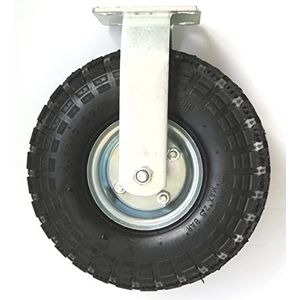 EXCOLO Bokwielen 260 mm hoogte, 135 kg op luchtwiel met stalen velg in zilver voor kruiwagen, steekwagen, bolderkar, strandwagen, aanhanger..