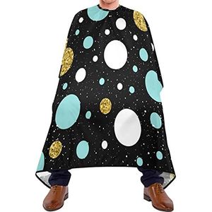 Kapper Cape 140 x 168 cm, Starry Polka Dot Haar Snijjurk Grote Salon Kapper Cape met Druksluiting Of Haak Kappersjurk, Voor Volwassenen, Kapperszaken, Verven Styling