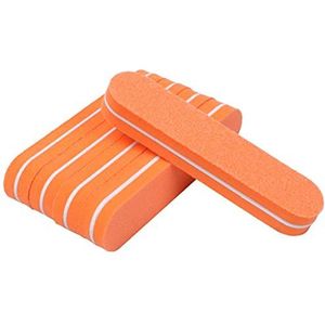 Nagelvijl, Nagel Buffer, 200 stks/partij Mini Nail Buffer Sponsvijlen Blok Dubbelzijdig Oranje Spons 100/180(Lime)