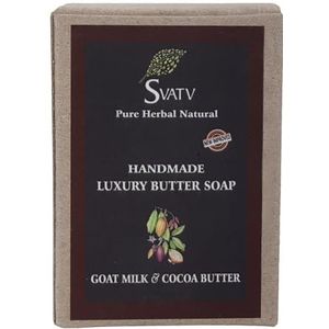 SVATV Handgemaakte Boterzeep :: Geitenmelk & Cacaoboter :: 100g :: Uit India