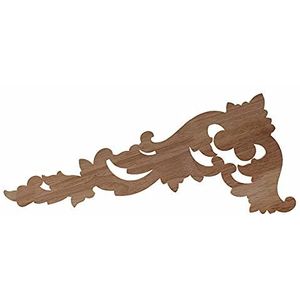 Meubels Carving Bloem Vintage Ongeverfd Hout Gesneden Decal Hoek Onlay Applique Frame for Huismeubilair Wandkast Deur Decor Ambachten (Kleur: Pruim) (Color : Light Grey)