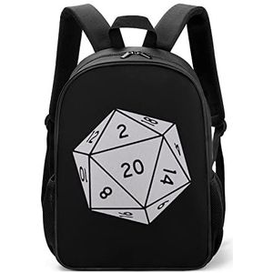 D20 Dobbelstenen Lichtgewicht Rugzak Reizen Laptop Tas Casual Dagrugzak voor Mannen Vrouwen