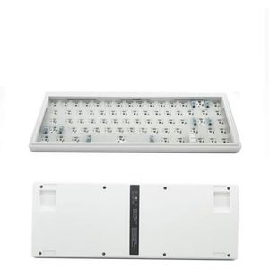 QPSJXN Bedraad RGB Mechanisch Toetsenbord Met Hot Swap Pakking Structuur Compatibel met DIY Customization (Gas67 wit)