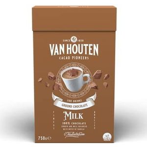 Van Houten Ground Milk Chocolate - melk - 750 gram