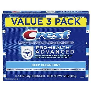 Crest Pro Health Advanced Deep Clean Toothpaste, Mint, 5.1 Oz/432 g, Pack of 3