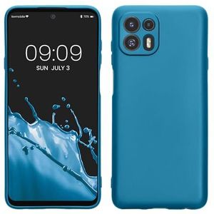 kwmobile telefoonhoesje compatibel met Motorola Edge 20 Lite hoesje - Zachte case voor smartphone - Back cover in Caribisch blauw