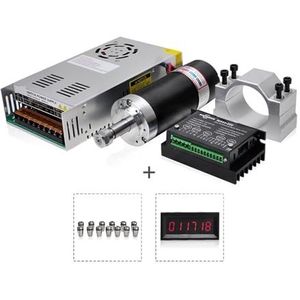 CNC-spindel, 500 w Borstelloze Spindel Motor ER11 DC Motor for CNC Frezen Met Voeding Driver 55 MM Klem Beugel ER11 Spantangen Lage trillingen, laag geluidsniveau, spindelsets (Color : Kit 5, Size :