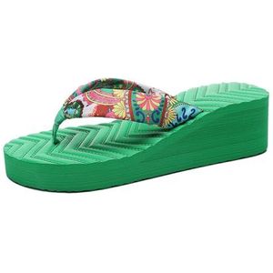 CYZJPRVN Slippers Summer Flip-flops For Women With Satin Straps, Casual Lame-heeled Beach Slippers For Women, Ethnic Style Slippers 36-41 (one Size Smaller)-black-41