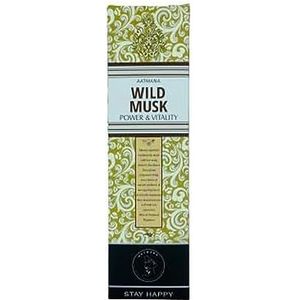 AATMANA Incense Stick Wild Musk Herbal Ancient Vedic Method For Fragrance At Home, Meditation, Yoga, Spiritual, Aromatherapy Energy Cleansing- 100 Grams | 3.5 Ounce