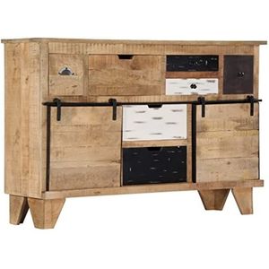 AJJHUUKI Kasten & Opbergkast Dressoir 140x38x90 cm Massief Mangohouten Meubels