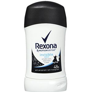 Rexona MotionSense Invisible Aqua Deostick, antitranspirant, 48 uur bescherming tegen lichaamsgeur en okselzweet, 40 ml, 1 stuk