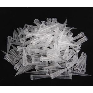 Utoolmart Industriële stompe tip taps toelopende dosering vult naald 27ga transparant 100pcs