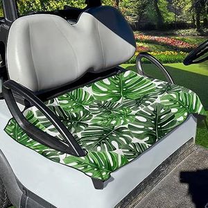 Pizding Groene Golfkar Stoelhoezen, Leaf Print Club Seat Handdoek Deken Met Gat voor Pull On Protector Uw Golf