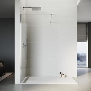 SONNI Douchewand, glas, 80 x 200 cm, walk-in-douche, 8 mm, nano-glas, douchewand, badkuip, douchewand
