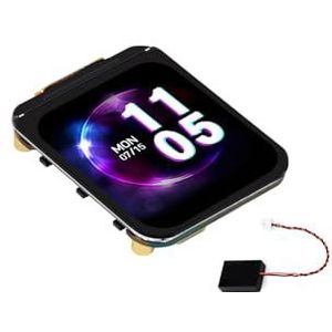 ESP32-C6 1,7 inch display Dev Board, 240 × 280 262K LCD, 32-bits RISC-V-processor, ondersteuning Wi-Fi 6, IEEE 802.15.4 (Zigbee 3.0 en thread) en Bluetooth 5, ondersteuning AI spraakinteractie