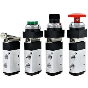 SSDXFJZR 1 Stks Mechanische Klep Handmatige Cilinder Controle Roller Pneumatische Schakelaar MSV86522 2-bit 5-weg (MSV86522-TB, 10mm joint)