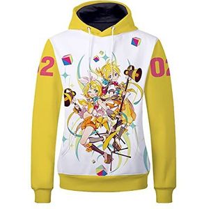 Harajuku Anime Hatsune Miku Hoodie Miku Lange Mouw Pullover Vocaloid Hatsune Miku Sweatshirt met extra grote zak