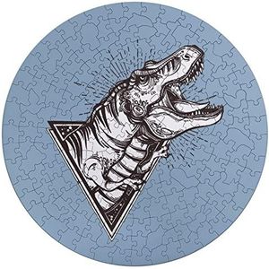 Dinosaurus brullen dier vormige legpuzzels leuke houten puzzel familie puzzel geschenken 195 stuks