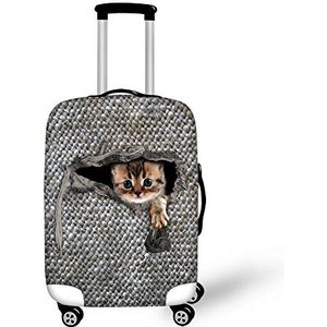 CHAQLIN Grijs Dierlijke Reizen Bagage Cover Trolley Case Beschermende Cover Past 18-28 Inch koffer