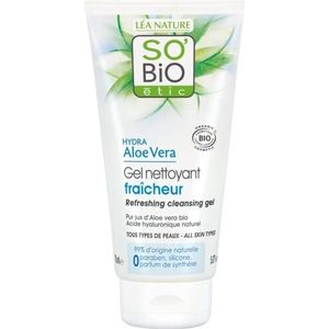 SO'BiO étic Cosmos Biologische Hydra Aloë Vera Verfrissende Reinigingsgel, 150 ml