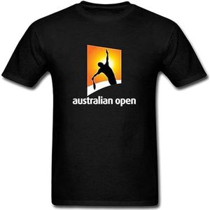 Men's 2016 Australian Open Four Grand Slam Tennis Tournament Logo T-Shirt Short Sleeve overhemden(Small)