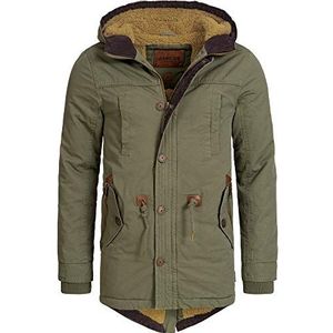 Indicode - Barge - Winterjas - Army - Met Capuchon en Teddyvoering