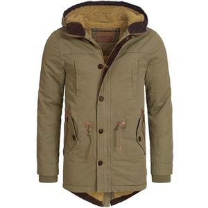 Indicode - Barge - Winterjas - Army - Met Capuchon en Teddyvoering
