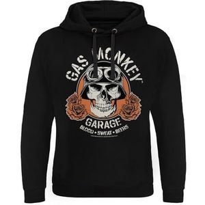 Gas Monkey Garage Officieel gelicenseerd Gas Monkey Garage Skull Epic hoodie (Zwart), XX-Large