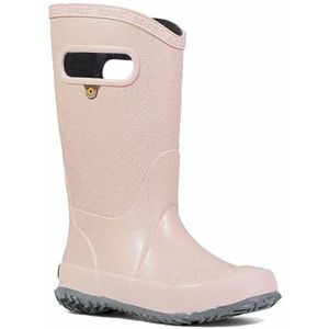 Bogs Rainboot Print Waterproof Rain Boot, Glitter-Rose Gold, 4 US Unisex Big Kid