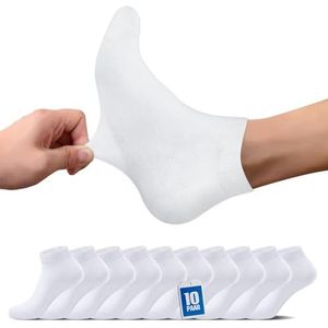 TUUHAW Korte Sokken Heren 47-50 Sportsokken Wit Hardloopsokken Sneakersokken Heren Tennissokken Sokken Heren Sneaker 10 Paar