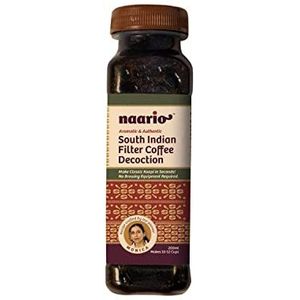 NAARIO South Indian Filter Coffee (1 Unit) Aromatic and Authentic 100% 'A' Grade Arabica & Robusta Blend Filter Coffee Instant Filter Coffee Decoction, 200 ml