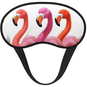 Flamingo slaapmasker, zacht, comfortabel oogmasker met verstelbare riem, verduisterend, oogslaapschaduw, hoes voor vrouwen, meisjes, mannen, reizen, yoga, dutje in ploegendienst