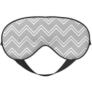 Grijs Gestreepte Print Comfortabele Oogmasker Volledige Dekking Lichtgewicht Mannen Vrouwen Outdoor Reizen Ontspanning
