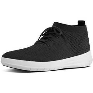 FitFlop Uberknit hoge top Sneaker wafel gebreide sneakers voor heren, 4, Zwart 001, 44 EU