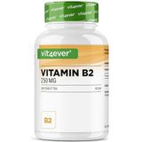 Vitamine B2 (Riboflavine) - 250 mg - 365 Tabletten - Hoge Dosis - Zonder Ongewenste Toevoegingen - Veganistisch