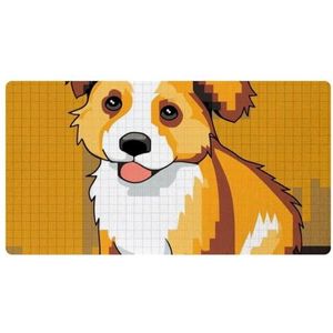 Anti-vermoeidheid keukenmat antislip keukenmatten met cartoon pixel hond geel voor vloer waterdicht absorberen olie keuken tapijten matten comfort mat tapijt voor gootsteen, kantoor, wasgoed