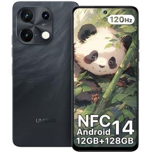 UMIDIGI Opmerking 100 ontgrendeld telefoon,8-core Android 14 mobiele telefoons,12 (6+6) GB+128GB uitbreiden 1 TB,6,8 ''HD+120Hz Display, 50MP Camera,5000mAh+20W Snel opladen Dual SIM Android-telefoons